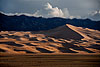 Two Camels Photo: Sand dunes, hundreds of feet tall.  Find the 2 camels in the photo to realize the scale of these dunes.