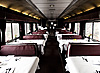Dining Car Photo: A lone dining car manager waits for hungry passengers on an Amtrak train from San Francisco to Vancouver.