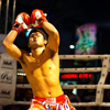 Muay Thai Preparation Photo: A muay thai fighter prepares for his bout by performing a dance-like routine called a wai khru ram muay.