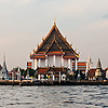 Riverside Buddhist Temple Photo: Wat Kanlayannamit, one of several Buddhist temples located on the banks of the Chao Phraya river.